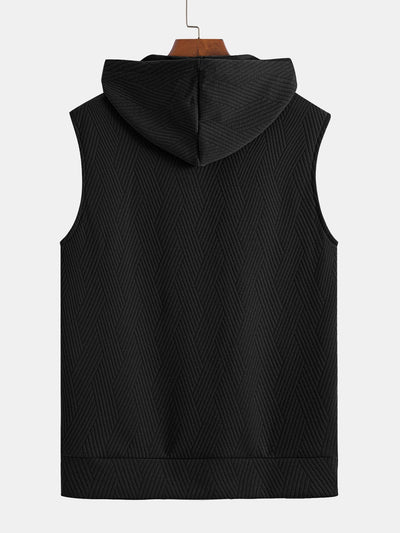 Mouwloze hoodie in gestreept jacquard <tc>T-Shirt</tc> &amp; Shorts