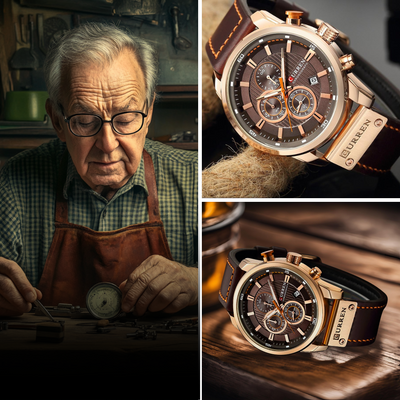 Jonas® | Elegante Quarzuhr met Leren Band