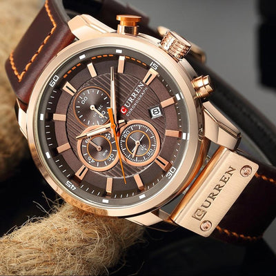 Jonas® | Elegante Quarzuhr met Leren Band