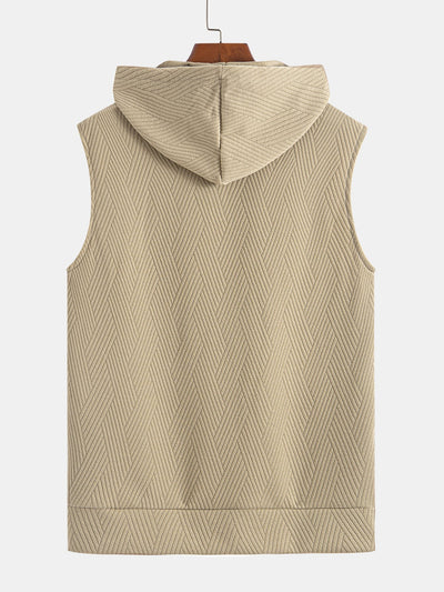 Mouwloze hoodie in gestreept jacquard <tc>T-Shirt</tc> &amp; Shorts