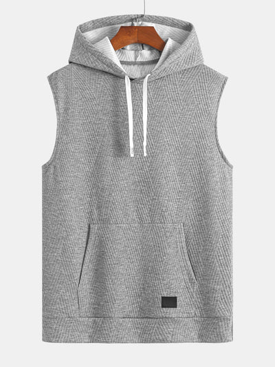 Mouwloze hoodie in gestreept jacquard <tc>T-Shirt</tc> &amp; Shorts