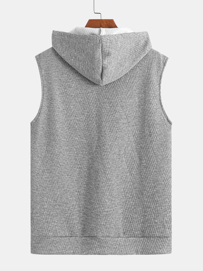 Mouwloze hoodie in gestreept jacquard <tc>T-Shirt</tc> &amp; Shorts