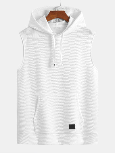 Mouwloze hoodie in gestreept jacquard <tc>T-Shirt</tc> &amp; Shorts