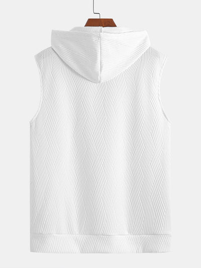 Mouwloze hoodie in gestreept jacquard <tc>T-Shirt</tc> &amp; Shorts
