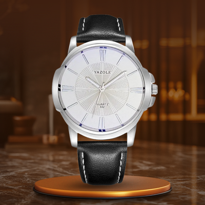 Raphael® | Luxe Blauwe Glas Lederen Horloge