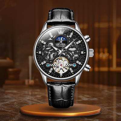 Philipp® | Automatische Mechanische Horloge met Leren Band