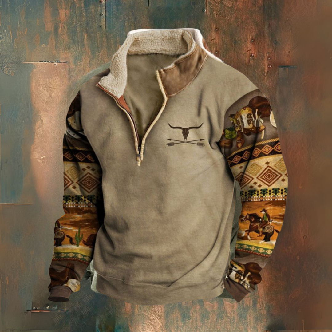 RODEO — Hoodie met halve rits voor de herfst-winter