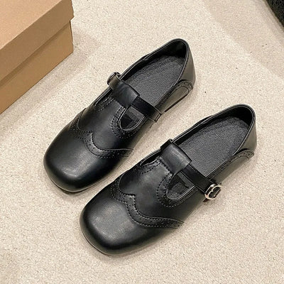 Emilia® | Vegan Leren Orthopedische Ballerina's