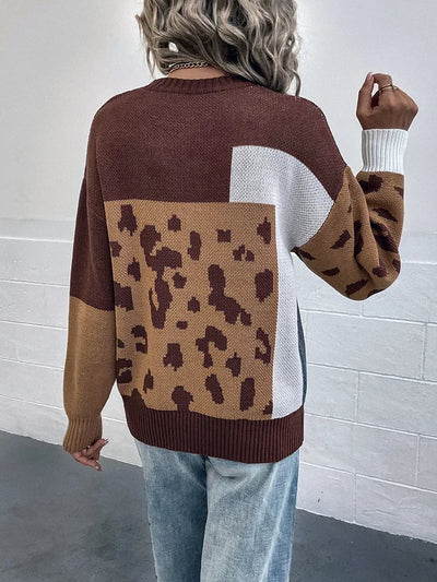 Augustine™ | Pull Patchwork Luipaard Vintage