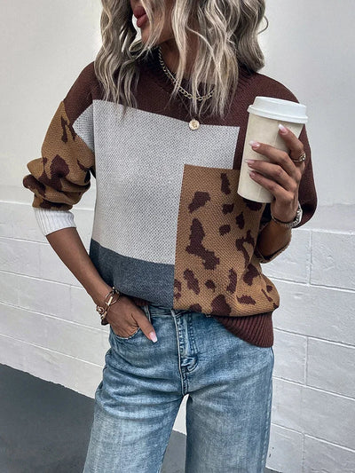 Augustine™ | Pull Patchwork Luipaard Vintage