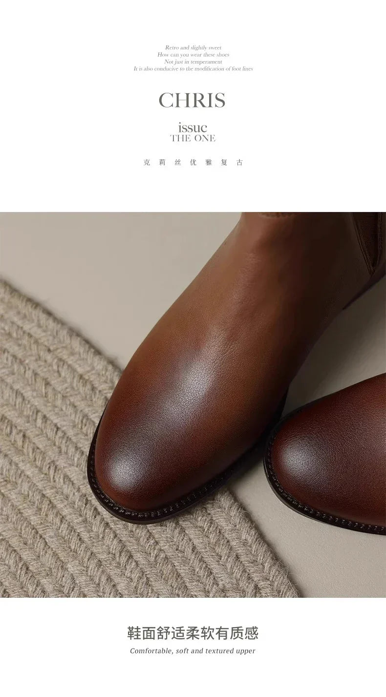 Gerlinde® | Chelsea-laarzen van zacht leer met een dikke hak