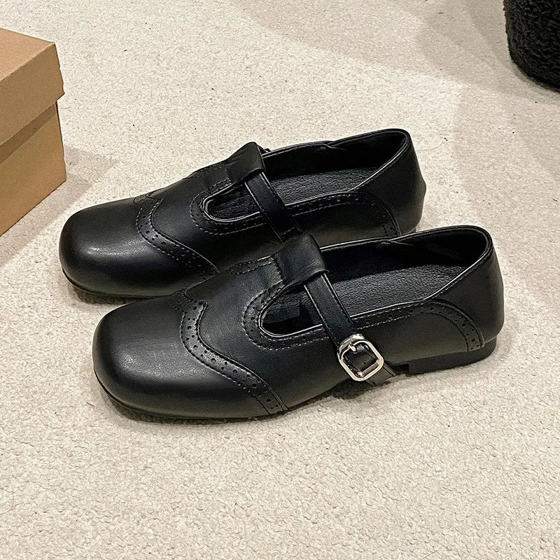 Emilia® | Vegan Leren Orthopedische Ballerina's