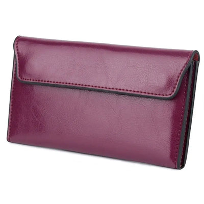 Charlotte - Handgemaakte Leren Tas Lange Dames