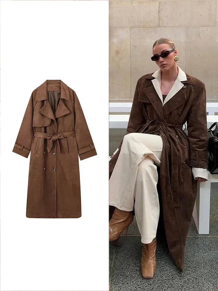 Johanne® | Trenchcoat van Suède