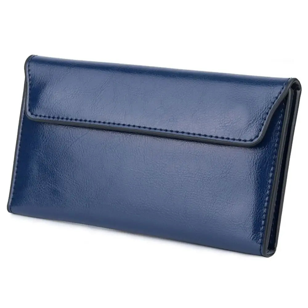 Charlotte - Handgemaakte Leren Tas Lange Dames