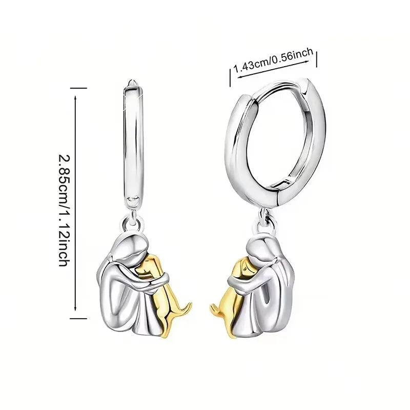Millie® | Oorbellen met Hondensymbool (Ronde Sluiting)