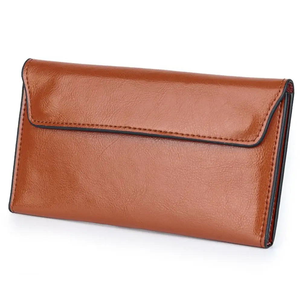 Charlotte - Handgemaakte Leren Tas Lange Dames