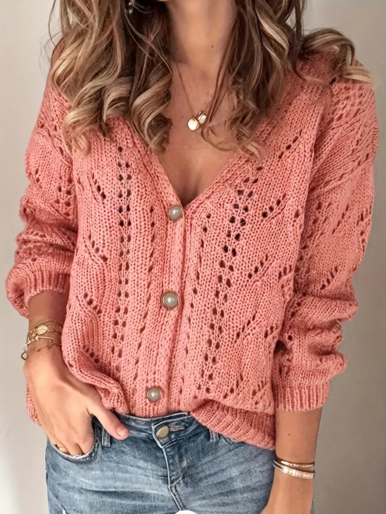 Esma™ | Gebreide Cardigan met Knopen