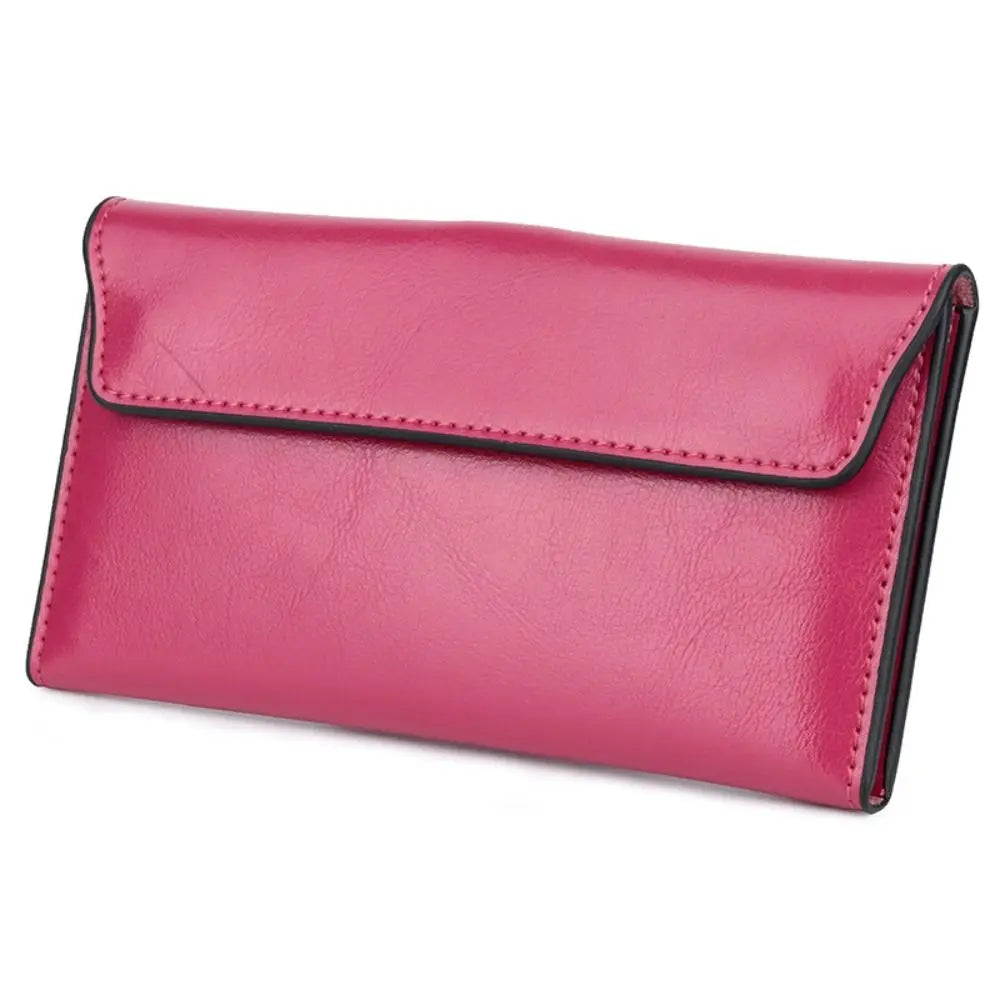 Charlotte - Handgemaakte Leren Tas Lange Dames