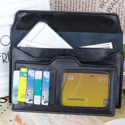 Charlotte - Handgemaakte Leren Tas Lange Dames