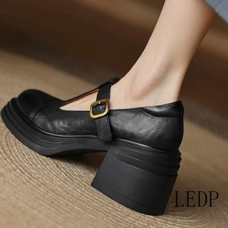 Greta® | Vegan Leren Orthopedische Mary Jane Schoenen