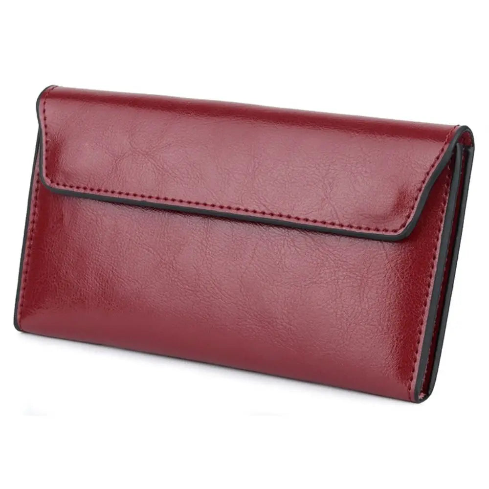 Charlotte - Handgemaakte Leren Tas Lange Dames