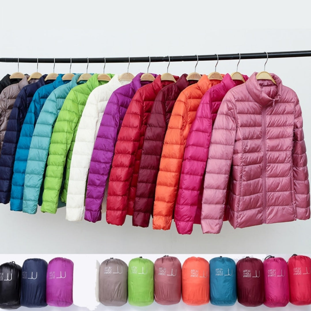 Theresia® | Nieuwe ultralichte winterjas met witte eendendons