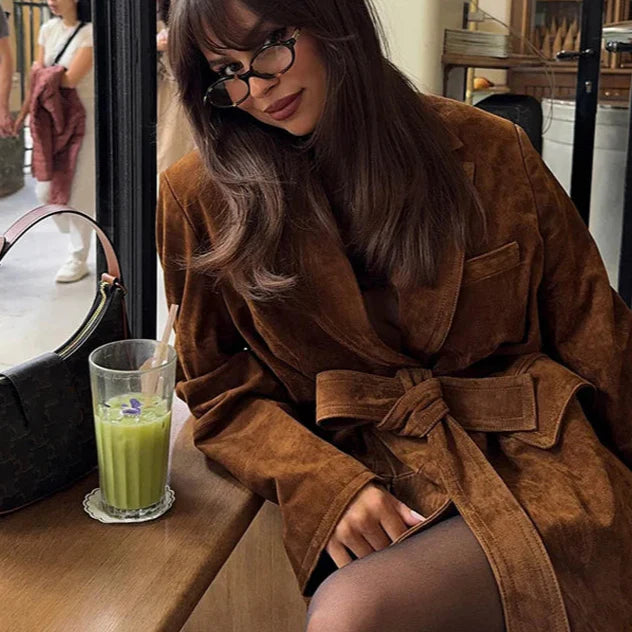 Anja® | Trenchcoat van Suède