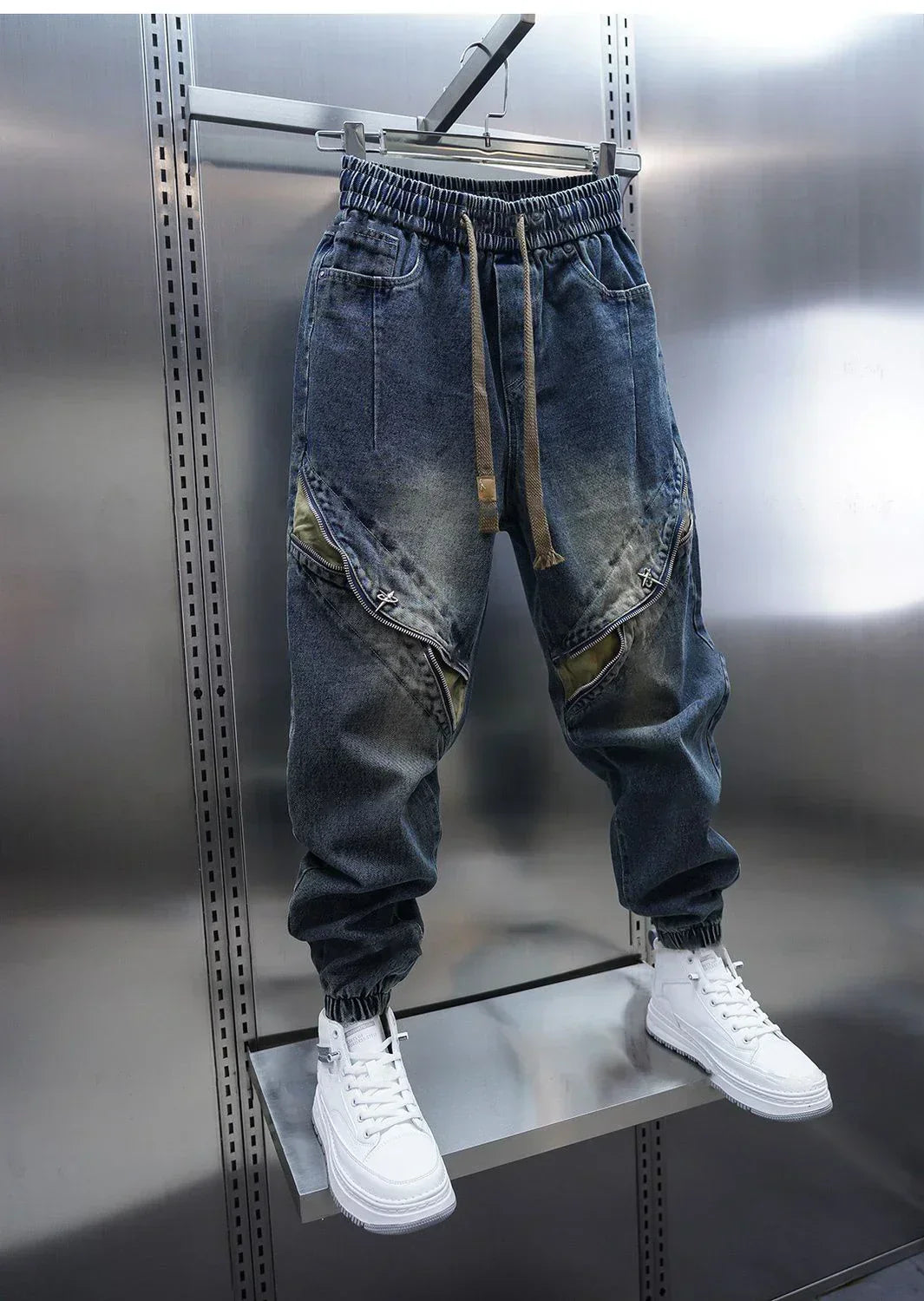 Laurent™ | Baggy Denim Broeken met Ceintuur