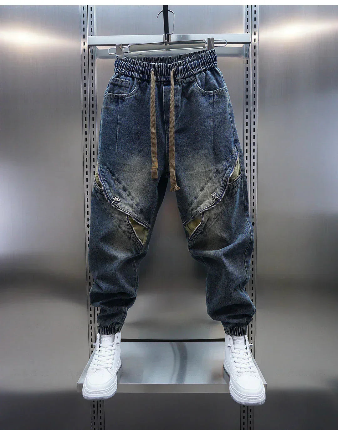 Laurent™ | Baggy Denim Broeken met Ceintuur