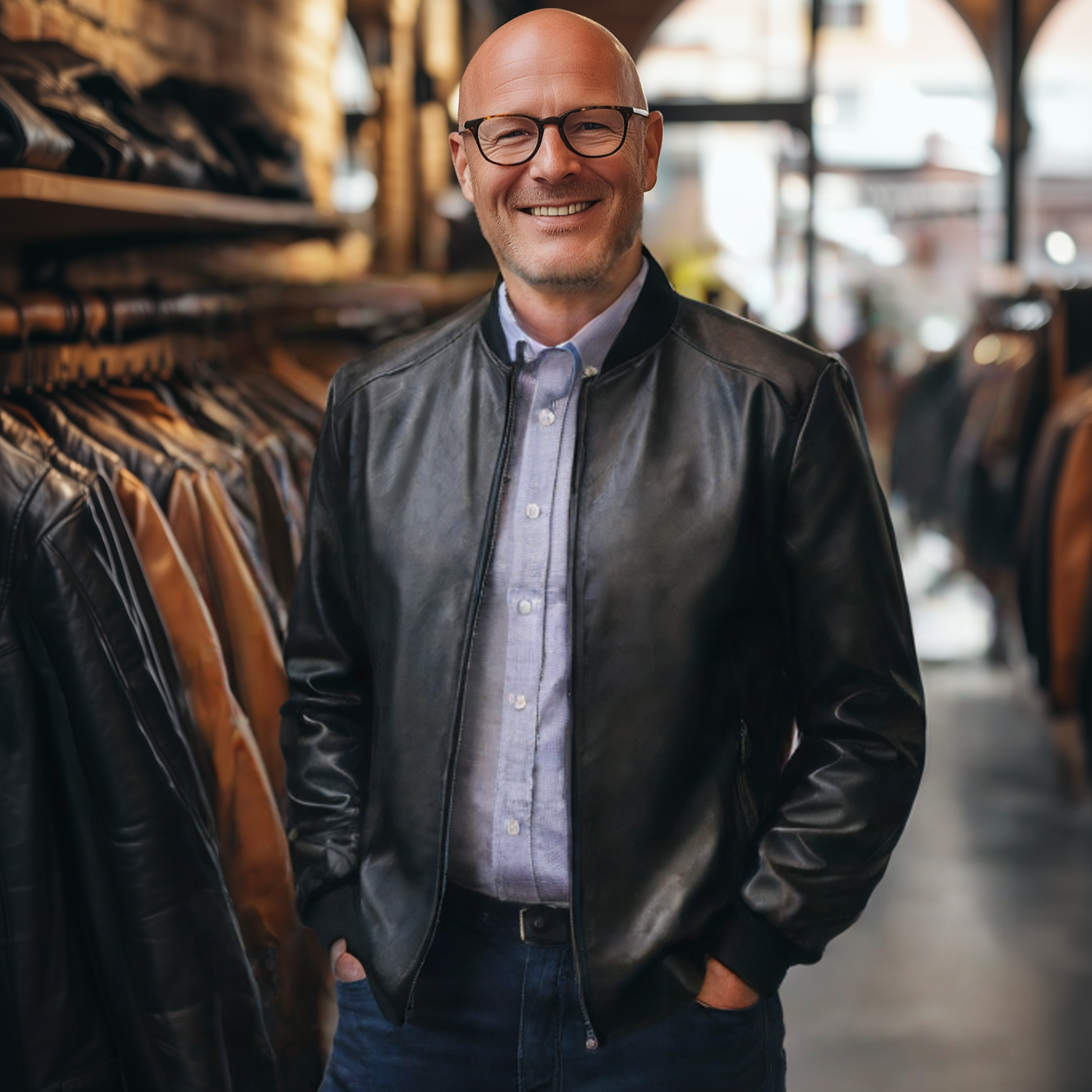 Hermann® | Klassieke Premium Gouden Leren Jas