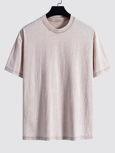Oversized basis T-shirt in gewassen distress