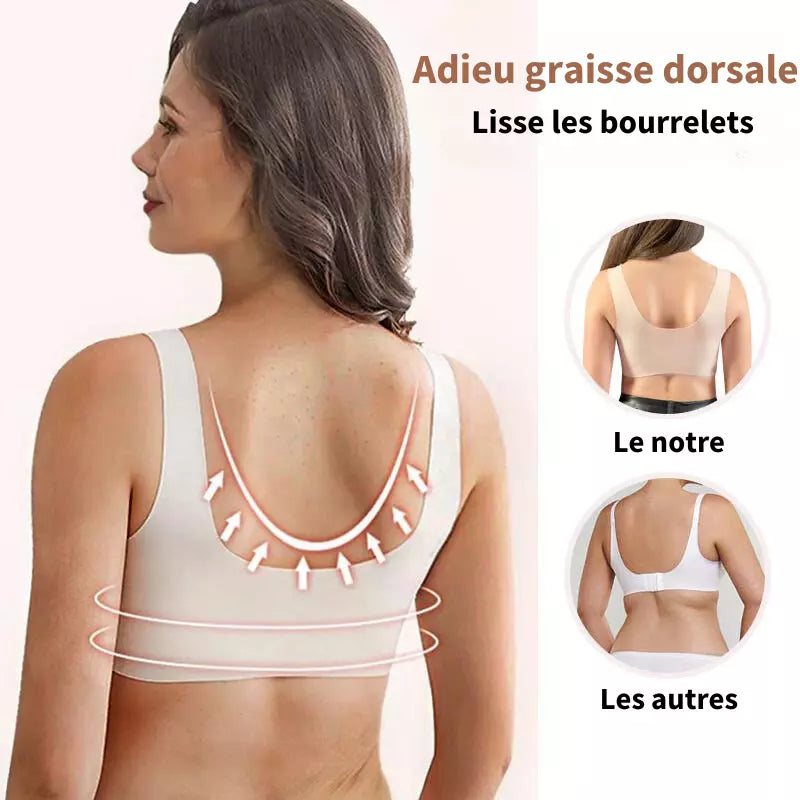 (PACK VAN 3) Draadloze Push-up Beha met Voorkant Sluiting