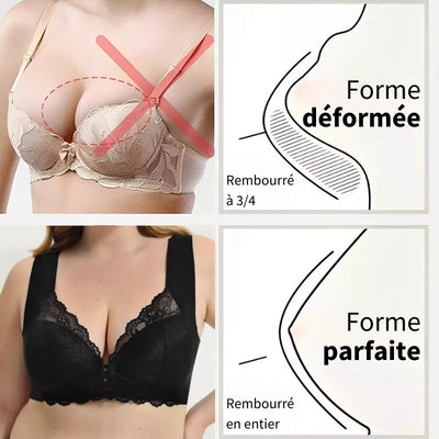 (PACK VAN 3) Draadloze Push-up Beha met Voorkant Sluiting