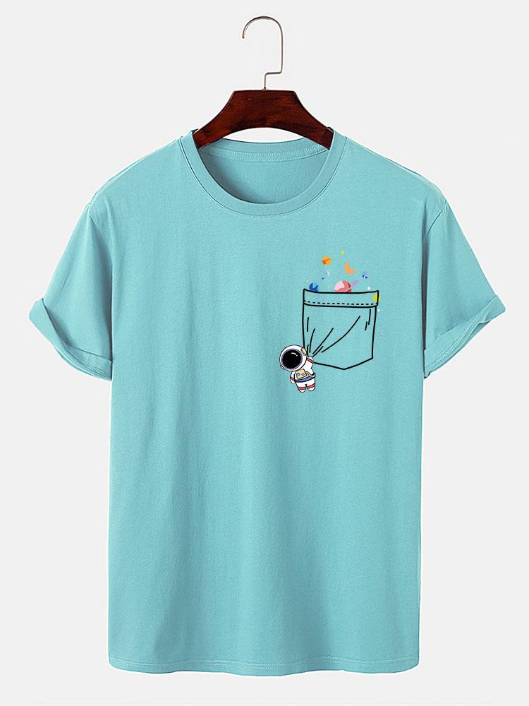 Astronauten T-shirt met zakdruk