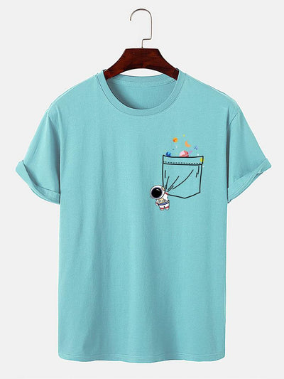 Astronauten T-shirt met zakdruk