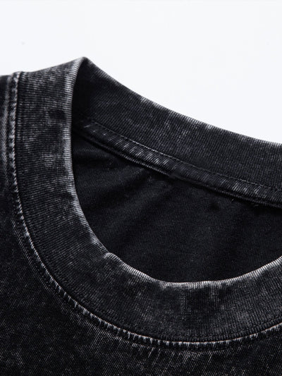 Oversized basis T-shirt in gewassen distress