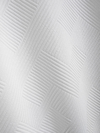 Gestreept jacquard T-shirt met korte mouwen en een gebogen zoom