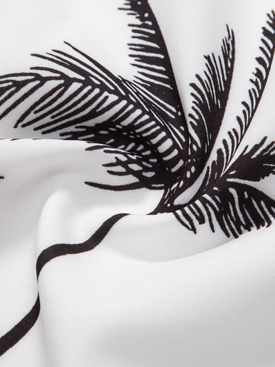 Overhemd met palmboomprint & Gestreepte zwembroek