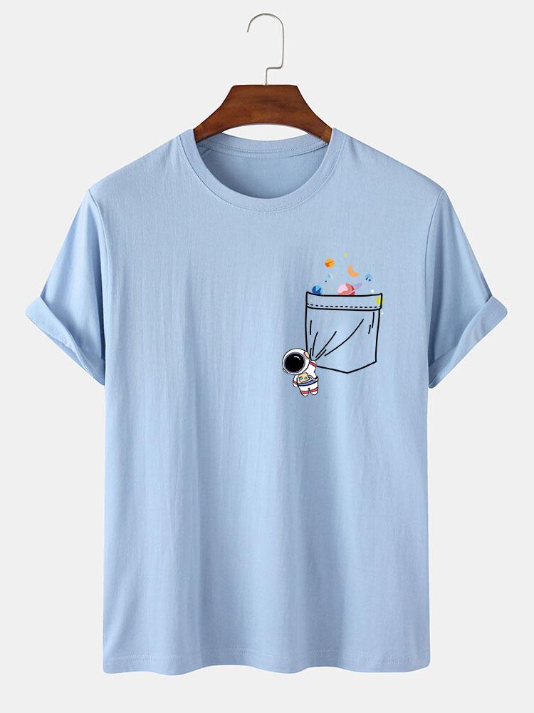 Astronauten T-shirt met zakdruk