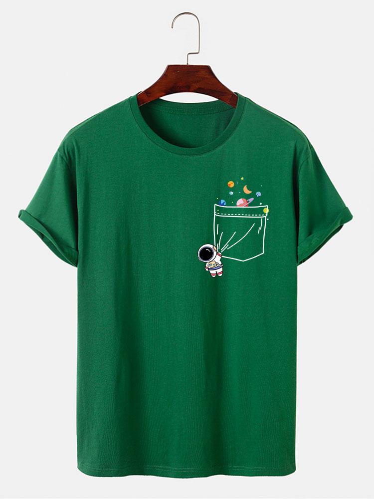 Astronauten T-shirt met zakdruk