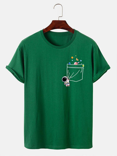 Astronauten T-shirt met zakdruk