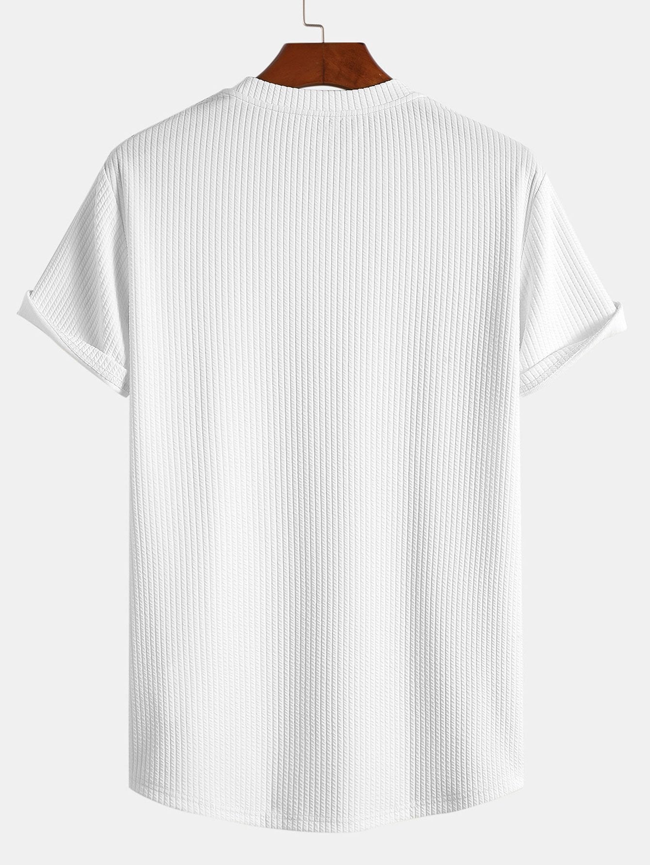 T-shirt met spierribbel