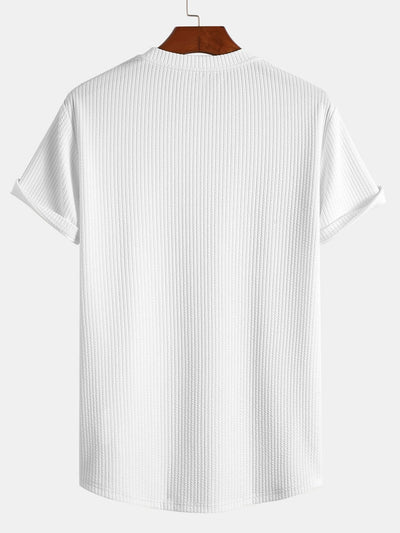 T-shirt met spierribbel