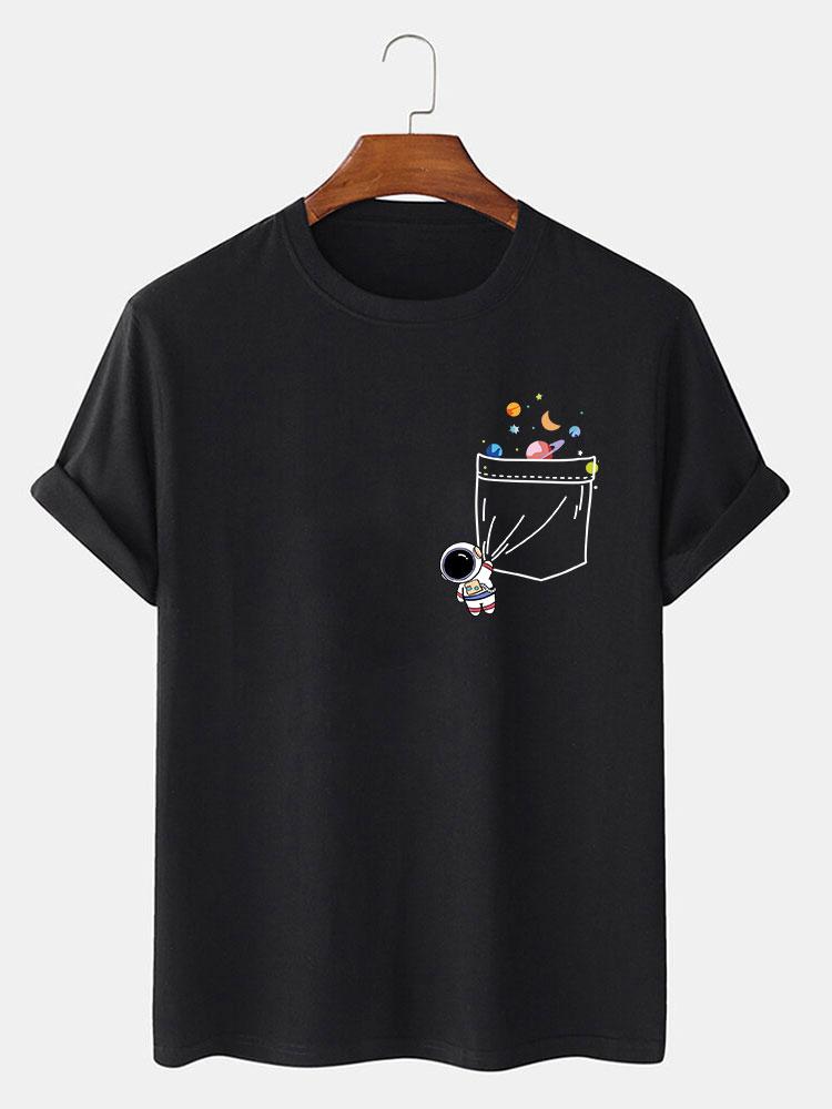 Astronauten T-shirt met zakdruk