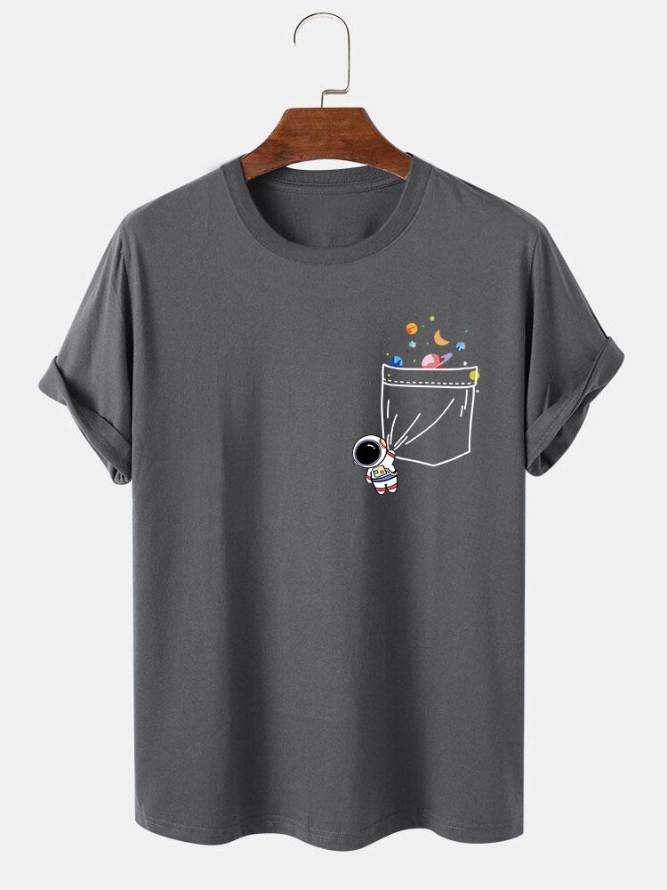 Astronauten T-shirt met zakdruk