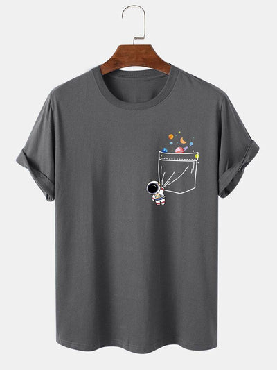 Astronauten T-shirt met zakdruk