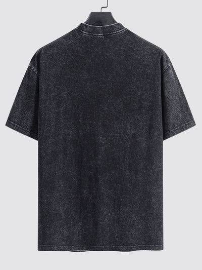 Oversized basis T-shirt in gewassen distress