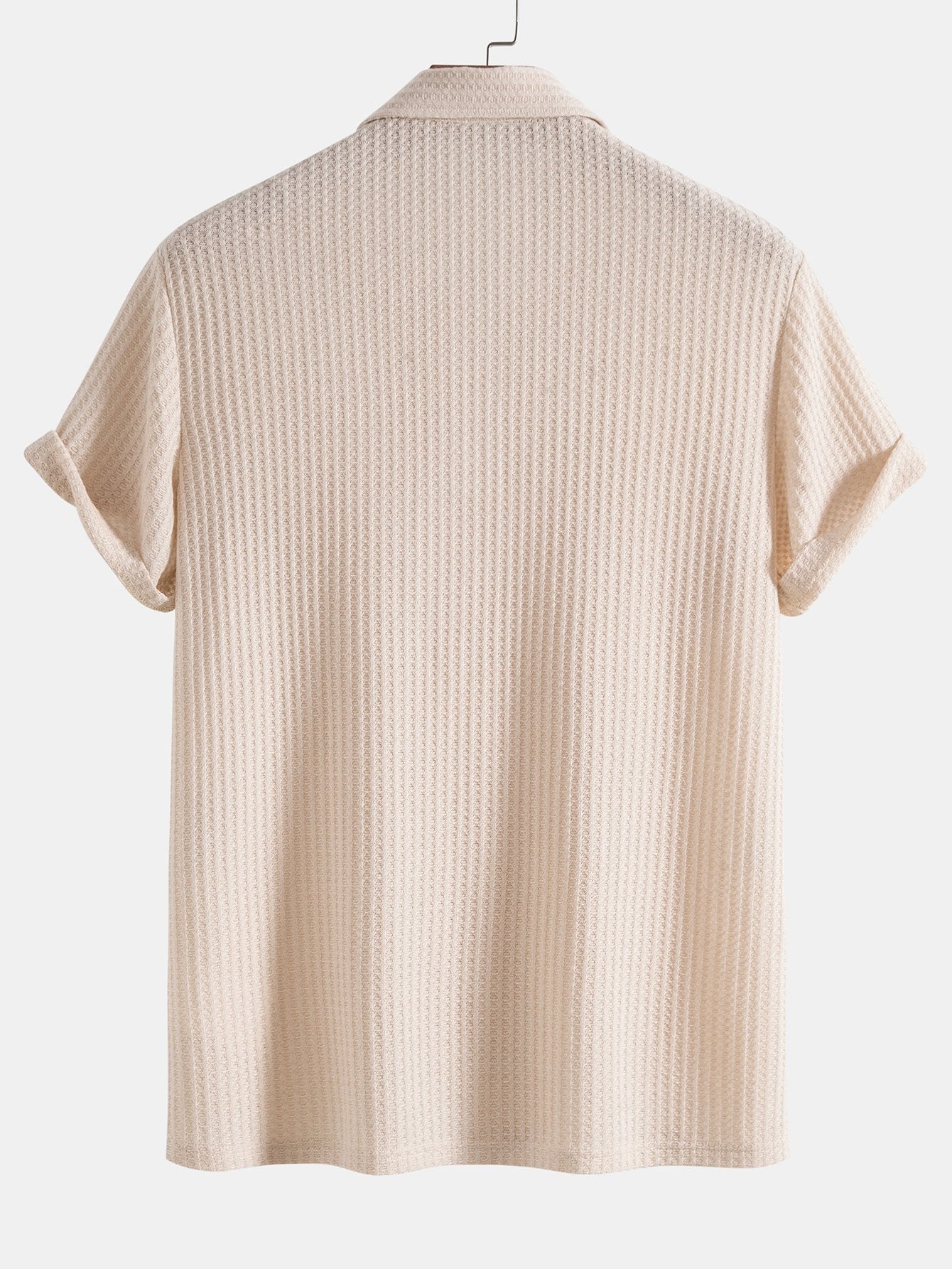 Geverfde waffle polo