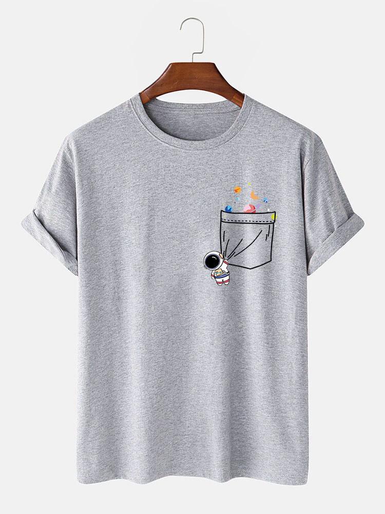 Astronauten T-shirt met zakdruk